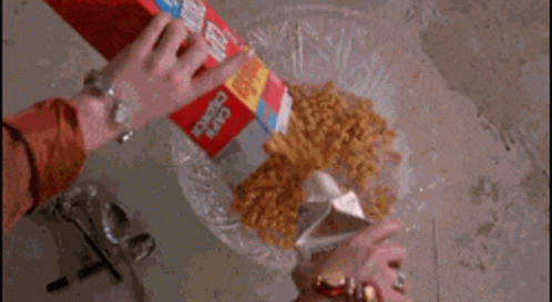 Cereal Breakfast GIF - Cereal Breakfast Dont Tell Mom The Babysitters Dead  - Discover & Share GIFs