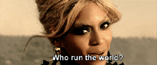 GIF from Beyonce's "Run The World (Girls)" music video