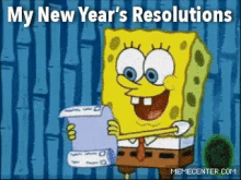 My New Year'S Resolutions GIF - Spongebob Newyearsresolution Garry -  Discover & Share GIFs