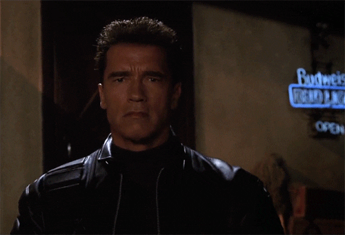 A gift with the Terminator, starring by Arnold Schwarzenegger