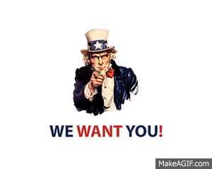 We want you! on Make a GIF