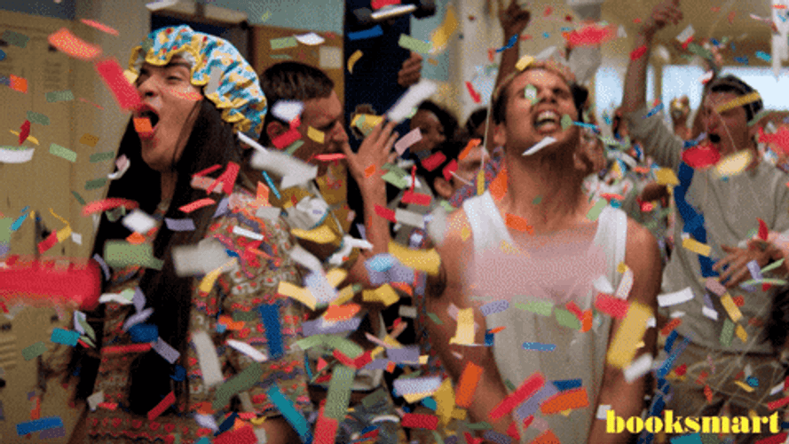 Celebrate Confetti School Party Book Smart Movie GIF | GIFDB.com