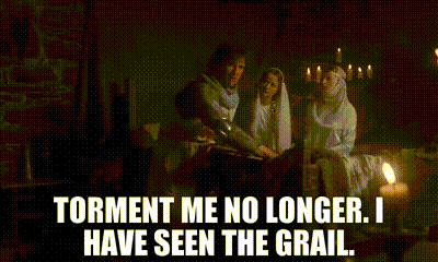 YARN | Torment me no longer. I have seen the Grail. | Monty Python and the  Holy Grail | Video clips by quotes | e5512d38 | 紗