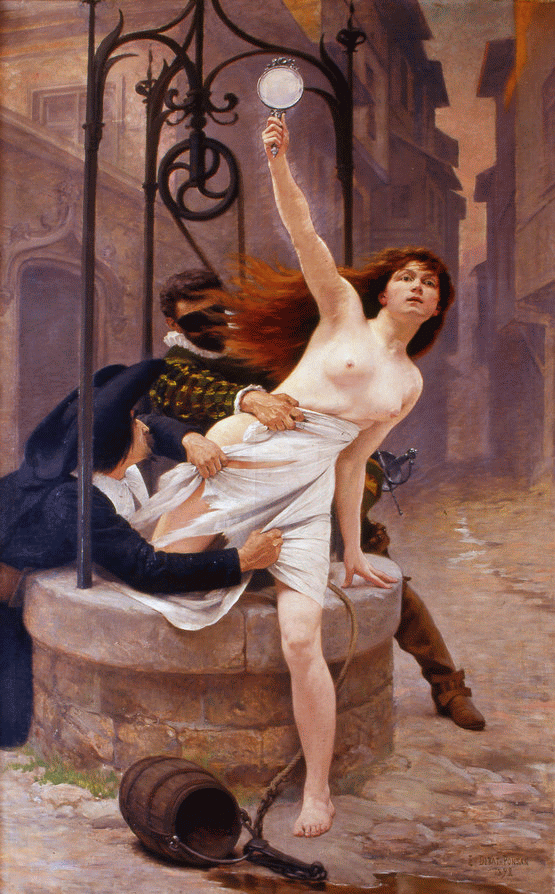 Nec Mergitur (Nor is she submerged) or La Vérité sortant du puits (1898) by Édouard Debat-Ponsan