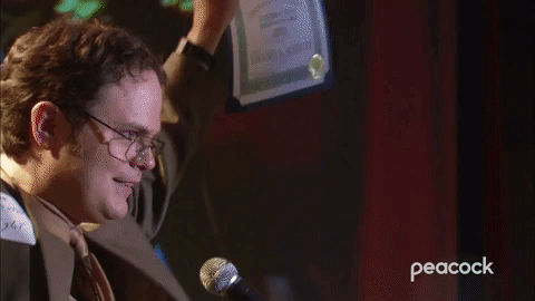 Dwight Pounding His Fists to Applause - GIPHY Clips