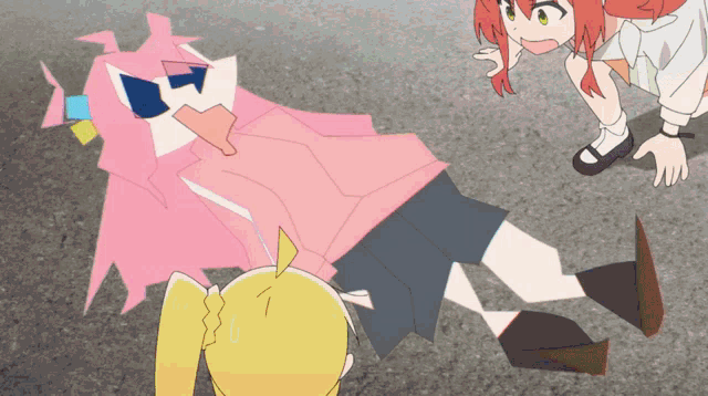 GIF of Bocchi phasing into another dimension.
