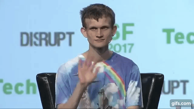 Decentralizing Everything with Ethereum's Vitalik Buterin | Disrupt SF 2017  animated gif