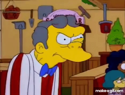 Moe Simpsons Eye Twitch on Make a GIF