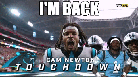 Im Back Cam Newton GIF by Carolina Panthers - Find & Share on GIPHY