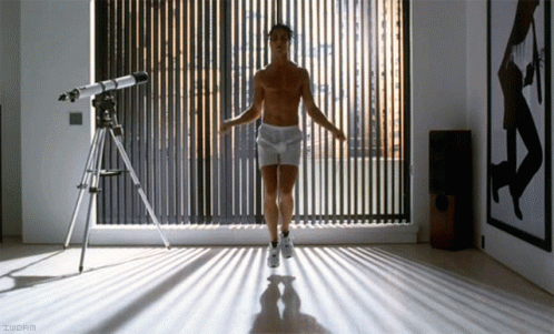 American Psycho Exercise GIF - American Psycho Exercise Jumping Rope -  Discover & Share GIFs