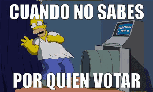 Cuando No Sabes Por Quien Votar Homero Los Simpsons GIF - Simpsons Vota  Elecciones - Discover & Share GIFs