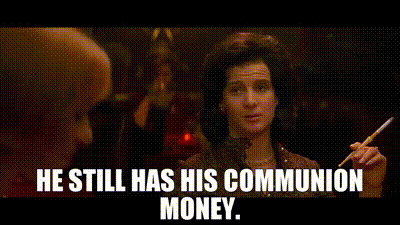 His image still has communion money.