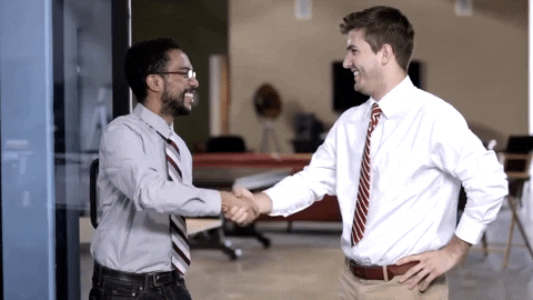 shake hands good job GIF by The STATION By MAKER - Find & Share on GIPHY