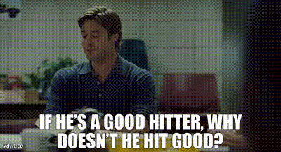 YARN | If he's a good hitter, why doesn't he hit good? | Moneyball (2011) |  Video gifs by quotes | 616a2436 | 紗