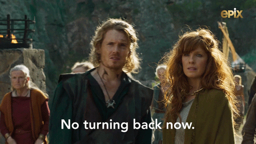 GIF that says "No turning back now"