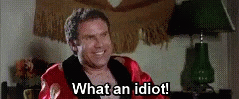 What An Idiot Idiot GIF - Wedding Crashers Will Ferrell What ...