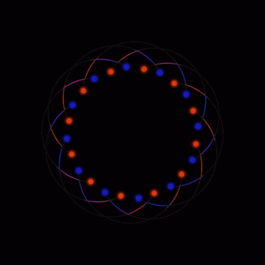 A circular hive-like shape illustrating blockchain’s connectivity