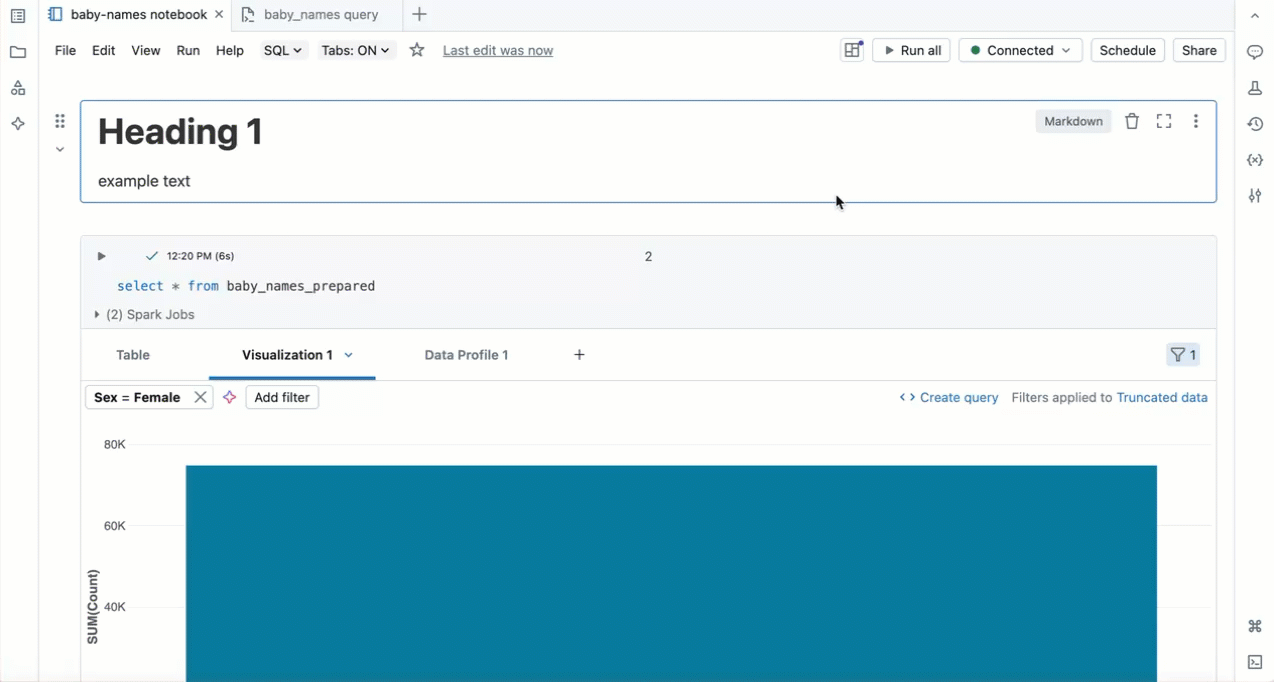 Open notebook dashboard menu