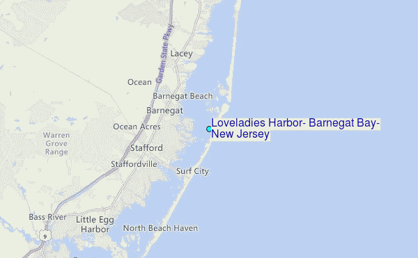Loveladies Harbor, Barnegat Bay, New Jersey Tide Station Location Guide
