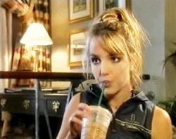 Britney Spears Starbucks GIF