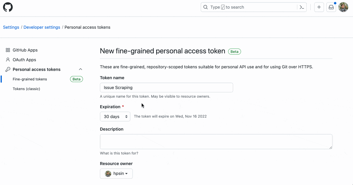 Introducing fine-grained personal access tokens for GitHub - The GitHub Blog