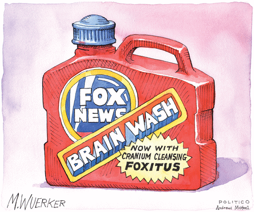 Political Cartoon U.S. fox news gop brainwash | The Week