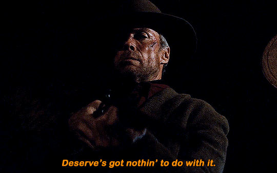 pain, thou art not an evil — dailyflicks: UNFORGIVEN (1992) dir. Clint  Eastwood