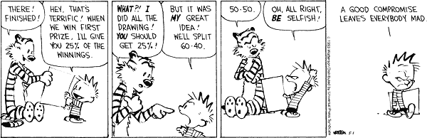 A good compromise - Calvin & Hobbes