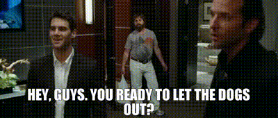 YARN | Hey, guys. You ready to let the dogs out? | The Hangover (2009) |  Video gifs by quotes | fbced44d | 紗