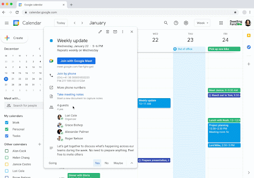Google Workspace Updates: Create meeting notes in Google Calendar