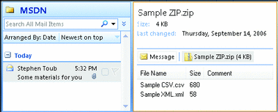 Zip Preview Outlook 2007 Zip Preview Outlook 2007