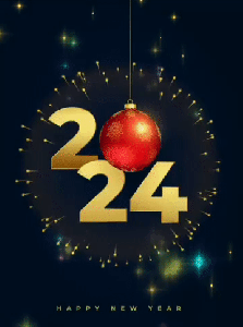 Happy New Year 2024 Gif hd animated, New year Gif funny whatsap