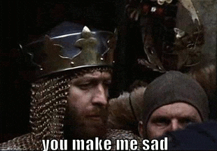 Sad Holy Grail GIF by Monty Python - Find & Share on GIPHY