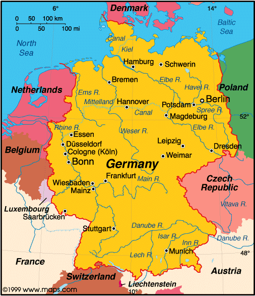 Germany Map | Infoplease