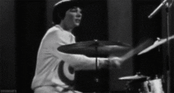 A gif of Keith Moon from the Who in his early years.