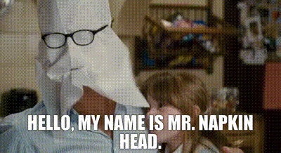 YARN | Hello, my name is Mr. Napkin Head. | The Holiday (2006) | Video gifs  by quotes | a56f08e3 | 紗