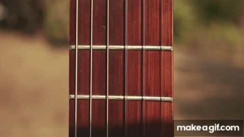 Guitar strings vibrating on Make a GIF