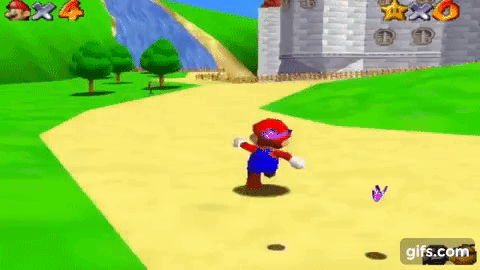 Super Mario 64 Triple Jump animated gif