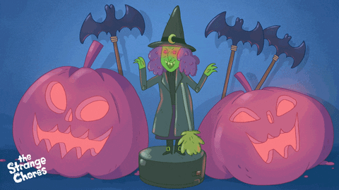 Ludo Studio halloween scary witch pumpkin GIF