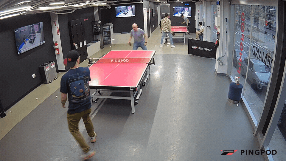 GIF of two men playing ping pong. GIF of two men playing ping pong.
