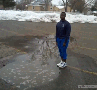 GIF jump puddle - animated GIF on GIFER