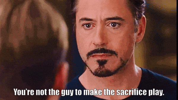 Steve Rogers to Tony Stark: "Stop pretending to be a hero… you’re not the guy to make the sacrifice play"