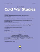 Journal of Cold War Studies Cover Image for Volume 15, Issue 4
