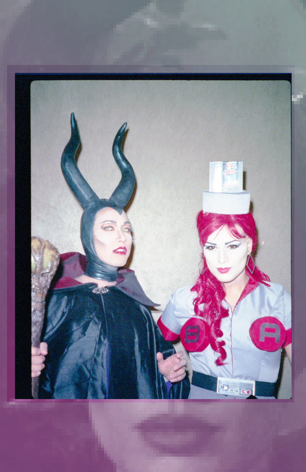 Cosplayers as Maleficent and Battle Royale Nurse