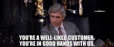 YARN | You're a well-liked customer. You're in good hands with us. |  Scarface (1983) | Video clips by quotes | bb77ccd8 | 紗