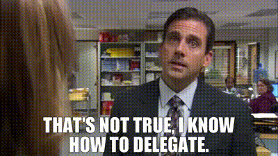 YARN | That's not true, I know how to delegate. | The Office (2005) -  S02E07 The Client | Video clips by quotes | 40cb98fd | 紗