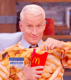Anderson Cooper Eats Mcdonalds Fries Like Popcorn GIF - Anderson Cooper Mc  Donalds Anderson Live - Discover & Share GIFs