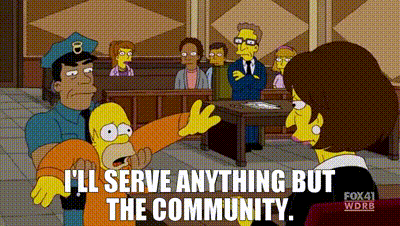 YARN | I'll serve anything but the community. | The Simpsons (1989) -  S21E18 Comedy | Video clips by quotes | 57c135c5 | 紗