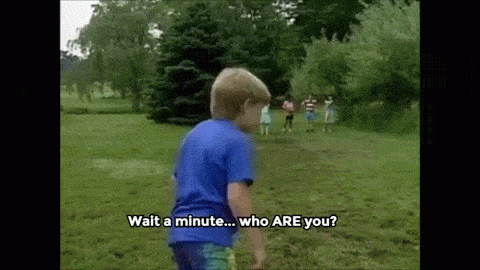 Wait a minute who are you?? Kazoo kid! animated gif