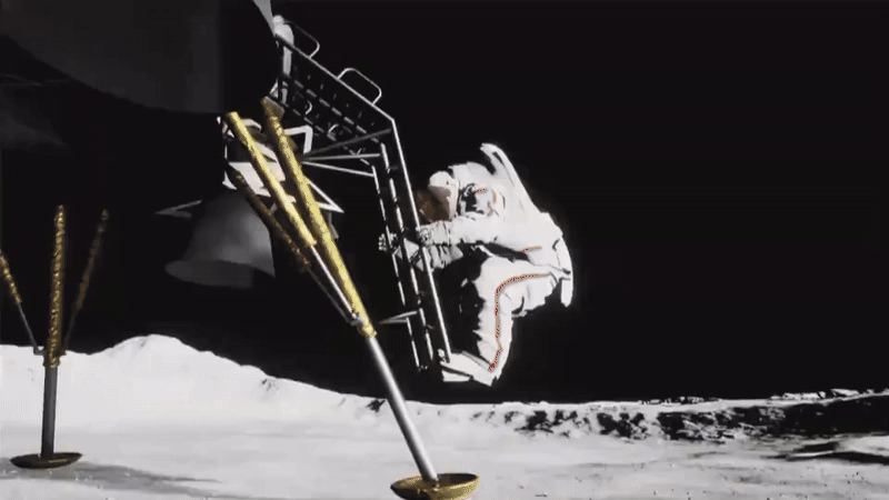 An animation of lunar surface activities from Li Ming’s presentation.